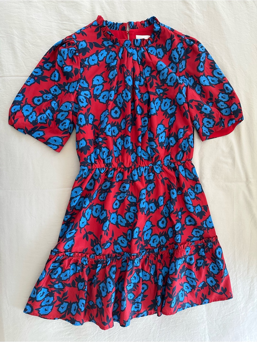 Sugar Lips Red & Blue Floral Dress